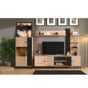 Obrazek Meblościanka Avignon Artisan/Czarny 11013348