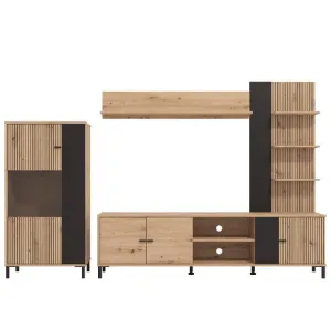 Obrazek Meblościanka Avignon Artisan/Czarny 11013348