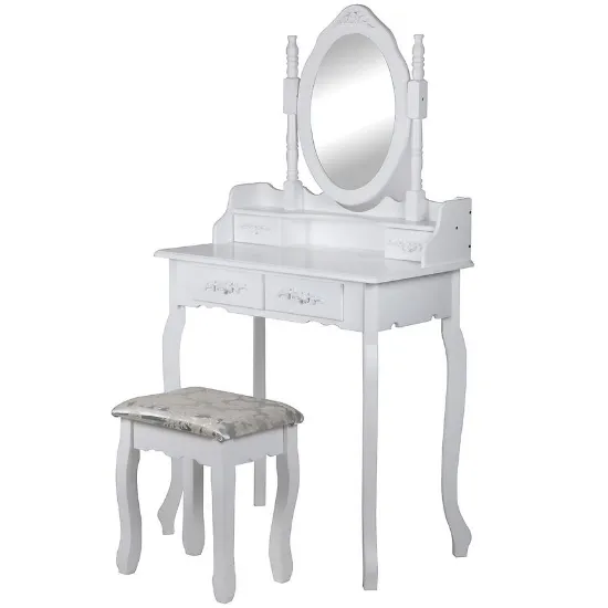 Obrazek Toaletka z taboretem 9571 Sylvia Opium biały
