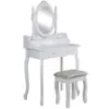 Obrazek Toaletka z taboretem 9571 Sylvia Opium biały