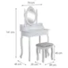 Obrazek Toaletka z taboretem 9571 Sylvia Opium biały