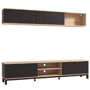 Obrazek Meblościanka Monaco Artisan/Czarny 11013510