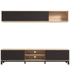 Obrazek Meblościanka Monaco Artisan/Czarny 11013510