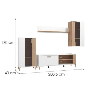 Obrazek Meblościanka Bestia Artisan/Biały 11013735