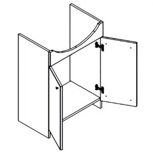 Obrazek Zestaw szafka łazienkowa Mito z umywalką Cersania 50