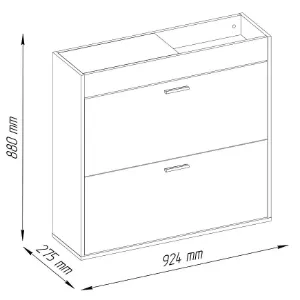 Obrazek Szafka na buty Dalia 2KL beton/biały 36433