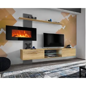 Obrazek Meblościanka Flame E  antracyt/dąb flagstaff