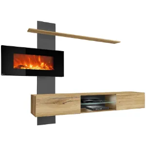 Obrazek Meblościanka Flame E  antracyt/dąb flagstaff