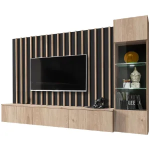 Obrazek Meblościanka VERTI HJZ VT hickory jackson/czarny