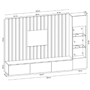 Obrazek Meblościanka VERTI PGAS VT perla gray/artisan