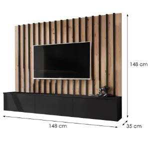 Obrazek Meblościanka VERTI ZAS VT 2 artisan/czarny