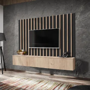 Obrazek Meblościanka VERTI HJZ VT 2 hickory jackson/czarny