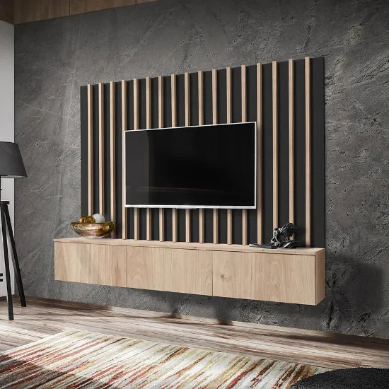 Obrazek Meblościanka VERTI HJZ VT 2 hickory jackson/czarny