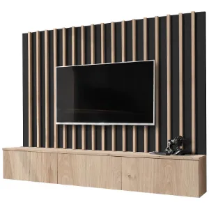 Obrazek Meblościanka VERTI HJZ VT 2 hickory jackson/czarny