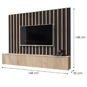 Obrazek Meblościanka VERTI HJZ VT 2 hickory jackson/czarny