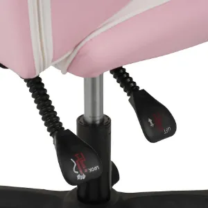 Obrazek Fotel gamingowy Kastor 8689 biały/różowy