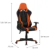 Obrazek Fotel gamingowy Backhus 8059 czarny/pomarańczowy