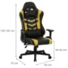 Obrazek Fotel gamingowy Leander 8691 czarny/żółty