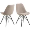 Obrazek Krzesło do jadalni beige 2 szt