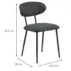 Obrazek Krzesło do jadalni dark grey 2 szt