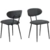 Obrazek Krzesło do jadalni dark grey 2 szt
