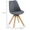Obrazek Krzesło do jadalni dark grey