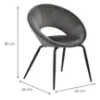 Obrazek Krzesło do jadalni dark grey