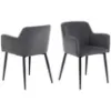 Obrazek Krzesło do jadalni dark grey 2 szt