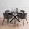 Obrazek Krzesło do jadalni dark grey 2 szt