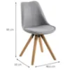 Obrazek Krzesło do jadalni light grey 2 szt