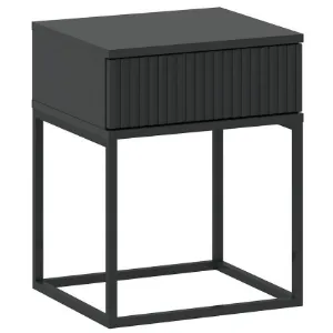 Obrazek Szafka nocna 1S niska-40 bez uchwytów antracyt