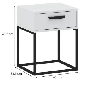 Obrazek Szafka nocna 1S niska-40 biała