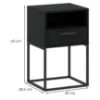 Obrazek Szafka nocna 1S-40 czarna