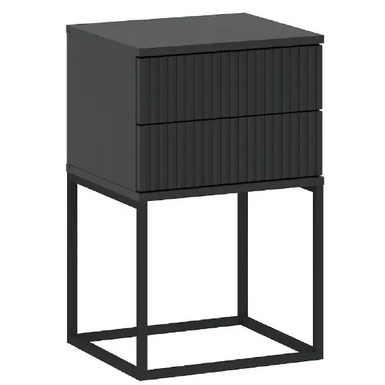 Obrazek Szafka nocna 2S-40 bez uchwytów antracyt