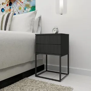 Obrazek Szafka nocna 2S-40 bez uchwytów antracyt