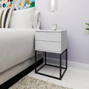 Obrazek Szafka nocna 2S-40 bez uchwytów biała