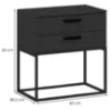 Obrazek Szafka nocna 2S-60 czarna
