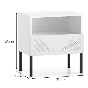 Obrazek Szafka Nocna Clearing 05 biały/czarne