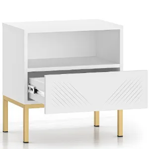 Obrazek Szafka Nocna Clearing 05 biały/złota