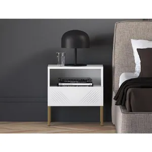 Obrazek Szafka Nocna Clearing 05 biały/złote