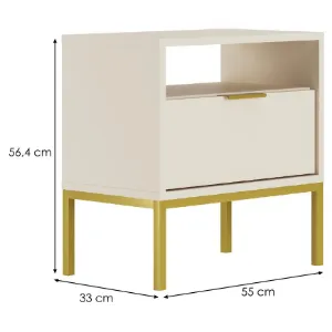 Obrazek Szafka Nocna Austin Kaszmir/Złoty