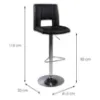Obrazek Krzesło barowe black 2 szt