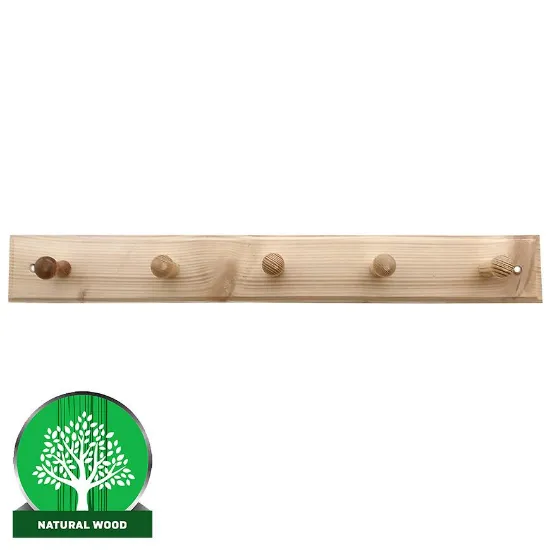 Obrazek Wieszak 5-kołkowy sosna