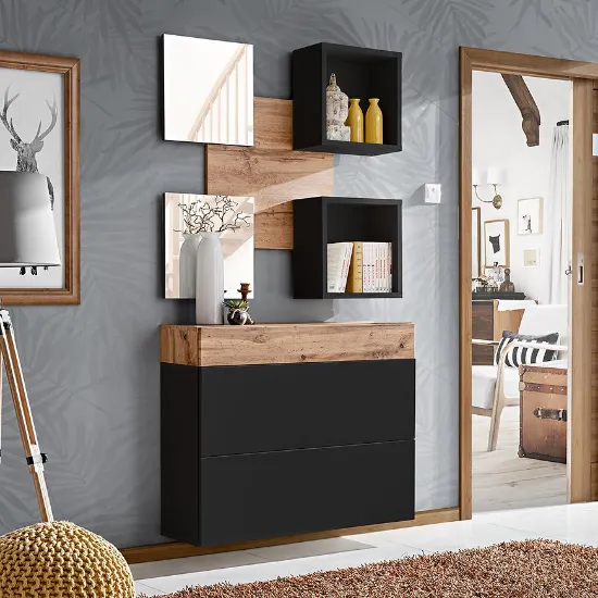 Obrazek Garderoba Easy V WTZ EY5  wotan/czarny