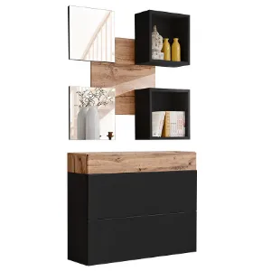 Obrazek Garderoba Easy V WTZ EY5  wotan/czarny