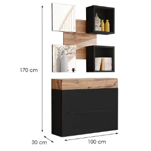 Obrazek Garderoba Easy V WTZ EY5  wotan/czarny