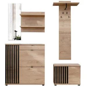 Obrazek Garderoba Pedro I HJZ PD1 hickory jackson/czarny