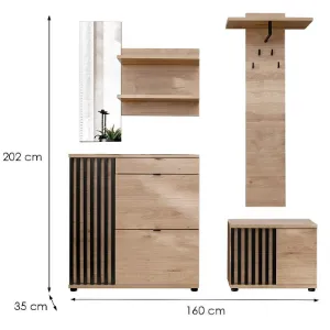 Obrazek Garderoba Pedro I HJZ PD1 hickory jackson/czarny