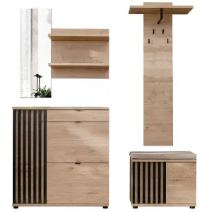 Obrazek Garderoba Pedro I HJZ PD1+P hickory jackson/czarny