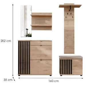 Obrazek Garderoba Pedro I HJZ PD1+P hickory jackson/czarny